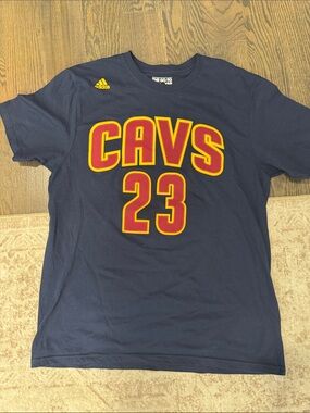 adidas Navy CAVS 23 Graphic Tee LeBron James